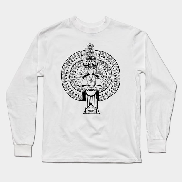 Avalokiteshvara Long Sleeve T-Shirt by legendsinink